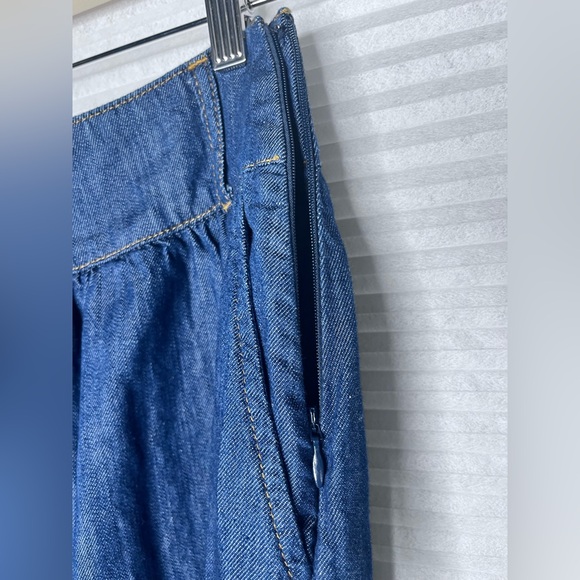 Boden Denim Tiered Midi Dark Wash Skirt Women Size 8 Cotton Western Bohemian - Picture 4 of 6